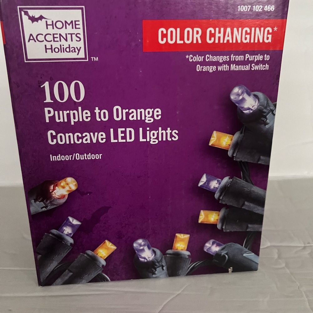 100 purple to orange concave Halloween LED lights